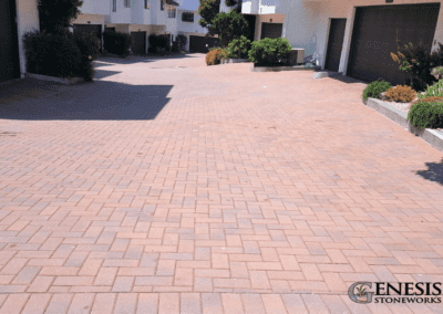 Genesis Stoneworks Townhome Complex Driveway Pavers Installation