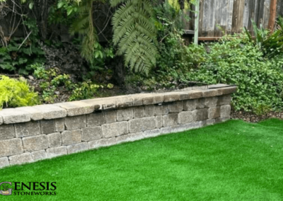 Genesis Stoneworks Tumbled Garden Wall & Artificial Turf