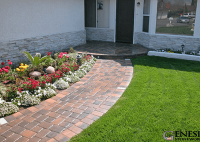 Genesis Stoneworks Walkway Pavers & Steps with Paver Lights