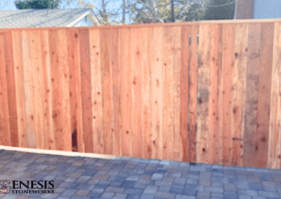 Genesis Stoneworks Wood Privacy Fence Installation