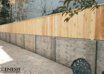 Genesis Stoneworks Wood Privacy Fence Topper Install