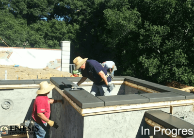 Genesis Stoneworks AC Pool & Spa Build - Coping Install