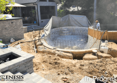 Genesis Stoneworks LSP Pool Remodel, Spa Build, Wall Construction