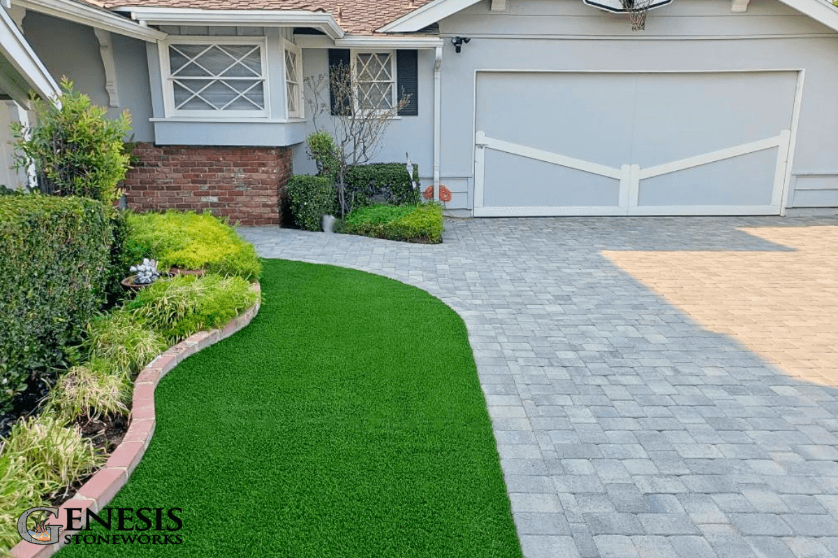 Genesis Stoneworks Northridge Artificial Turf & Pavers