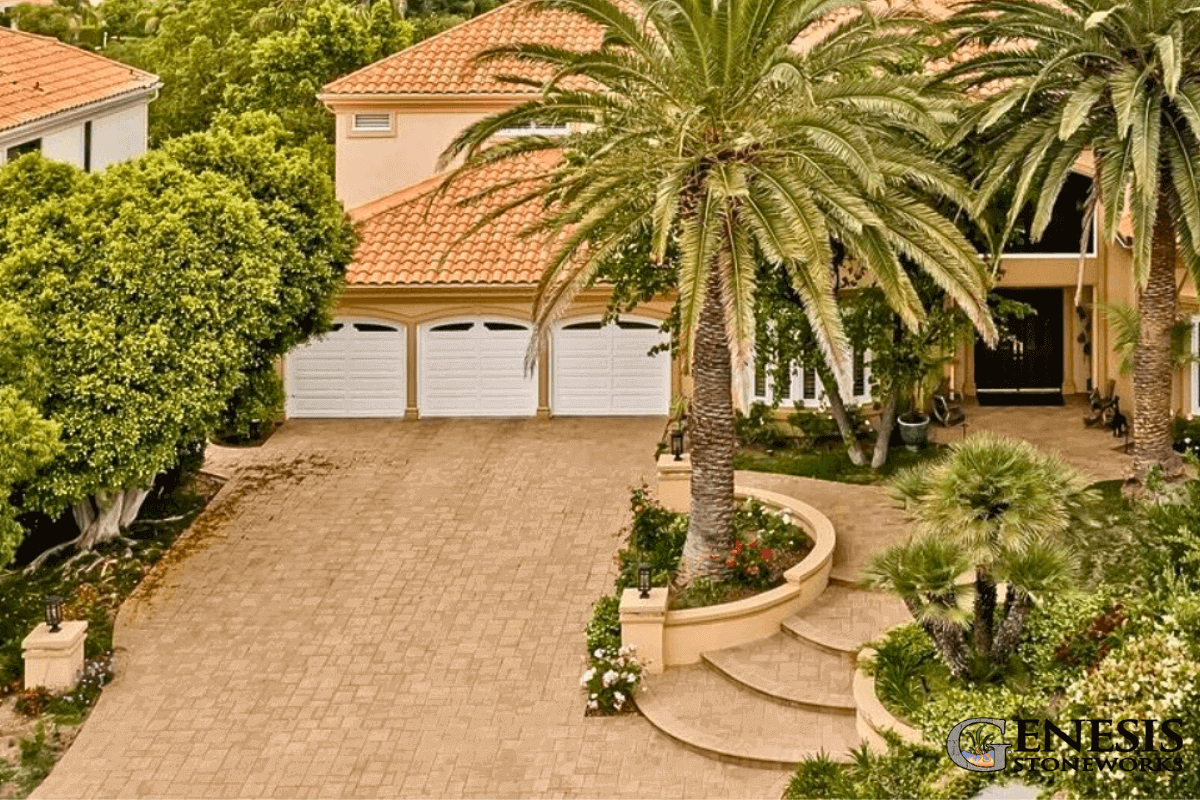 Genesis Stoneworks Calabasas Paving Stone Driveway & Entryway, Walls