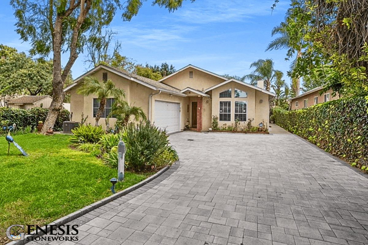 Genesis Stoneworks Paving Stone Driveway Tarzana